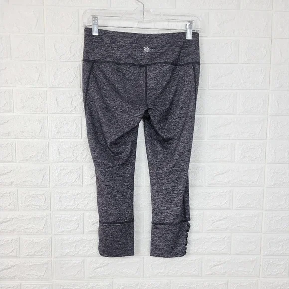 11: ATHLETA Mind Over Mat Capri Leggings | Charcoal | Size- S - Picture 6 of 13